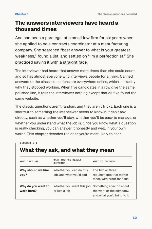Decoders for what each question is really checking